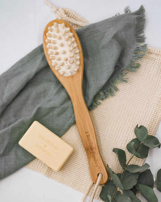 Bamboo Bristle Double Side Massage Brush