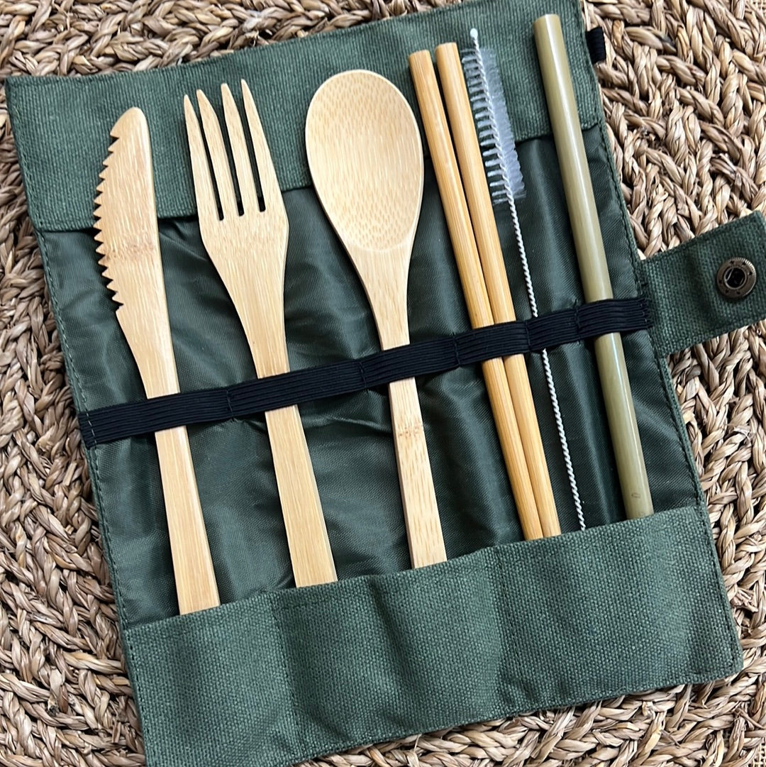 Reusable Bamboo Cutlery Set