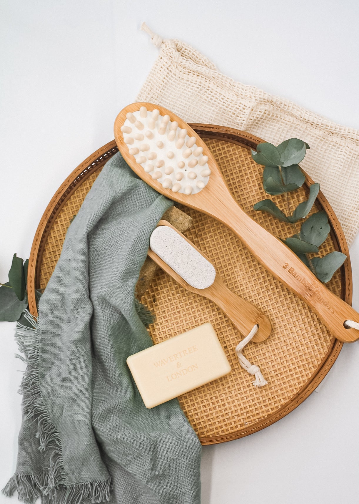 Bamboo Bristle Double Side Massage Brush